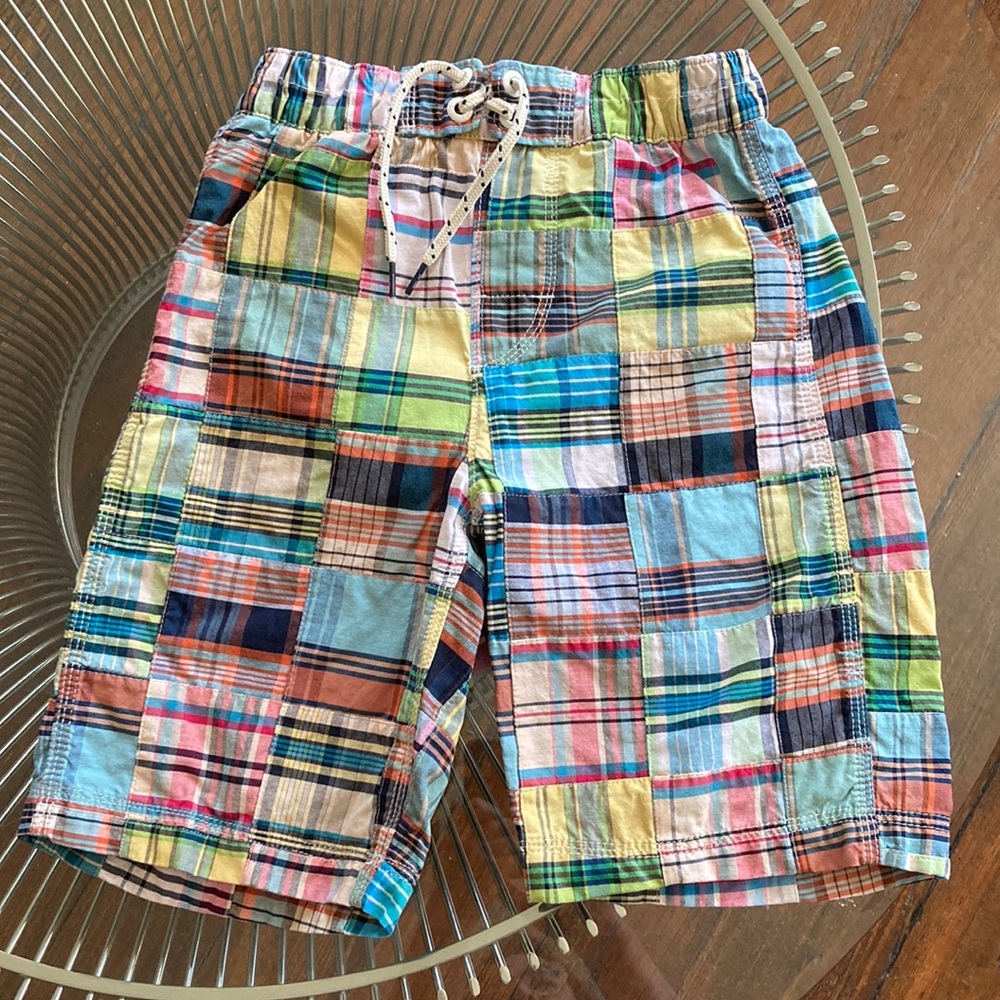 Gap Surf madras plaid board swim surf shorts size youth L NWOT